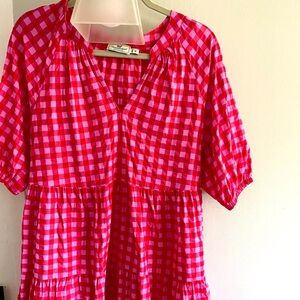 Vineyard Vines Red and Pink gingham dress
